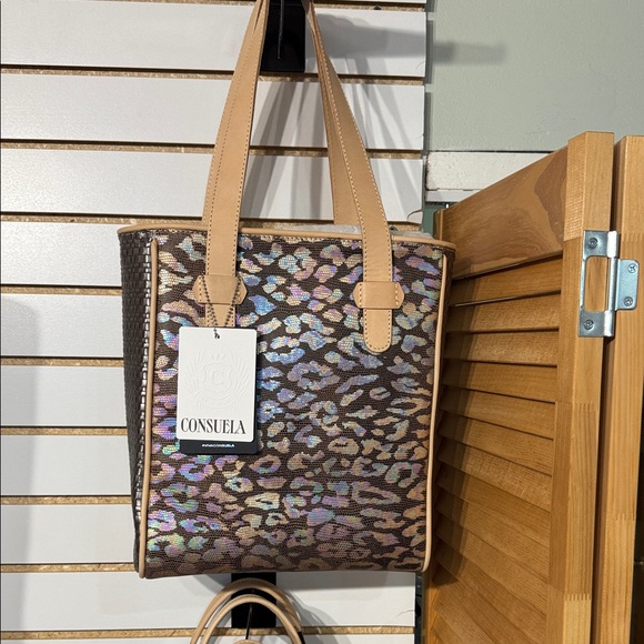 Consuela Iridescent Leopard Tote - Picture 1 of 5